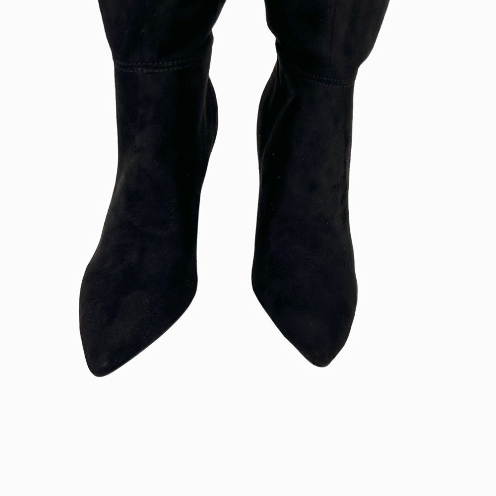 NEW W/ PARTIAL BOX STEVE MADDEN KIMARI TALL BLACK ULTRASUEDE BOOTS - 5 - Picture 5 of 8